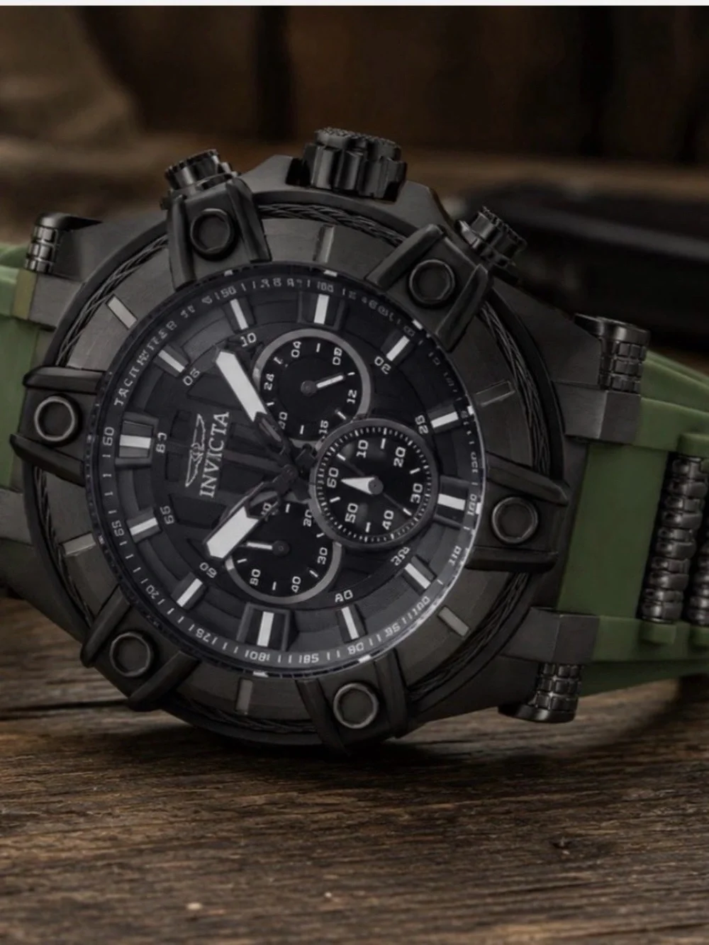 Invicta Bolt Surge Men's Watch - 52mm. Army Green. Gunmetal (49807)
